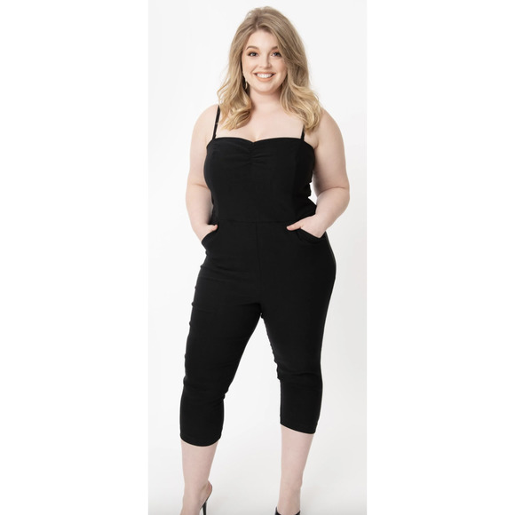 Unique Vintage x I Love Lucy Black Starlet Jumpsuit Size Large - Picture 2 of 12